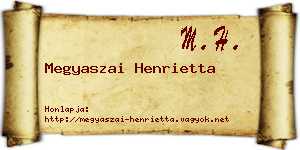 Megyaszai Henrietta névjegykártya